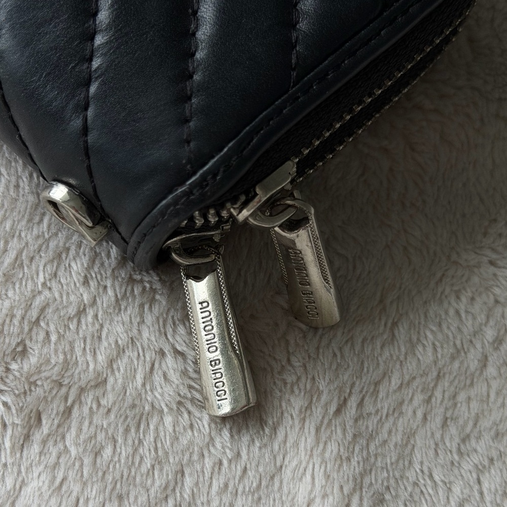 Black leather wallet Antonio Biacci - Picture 7 of 11